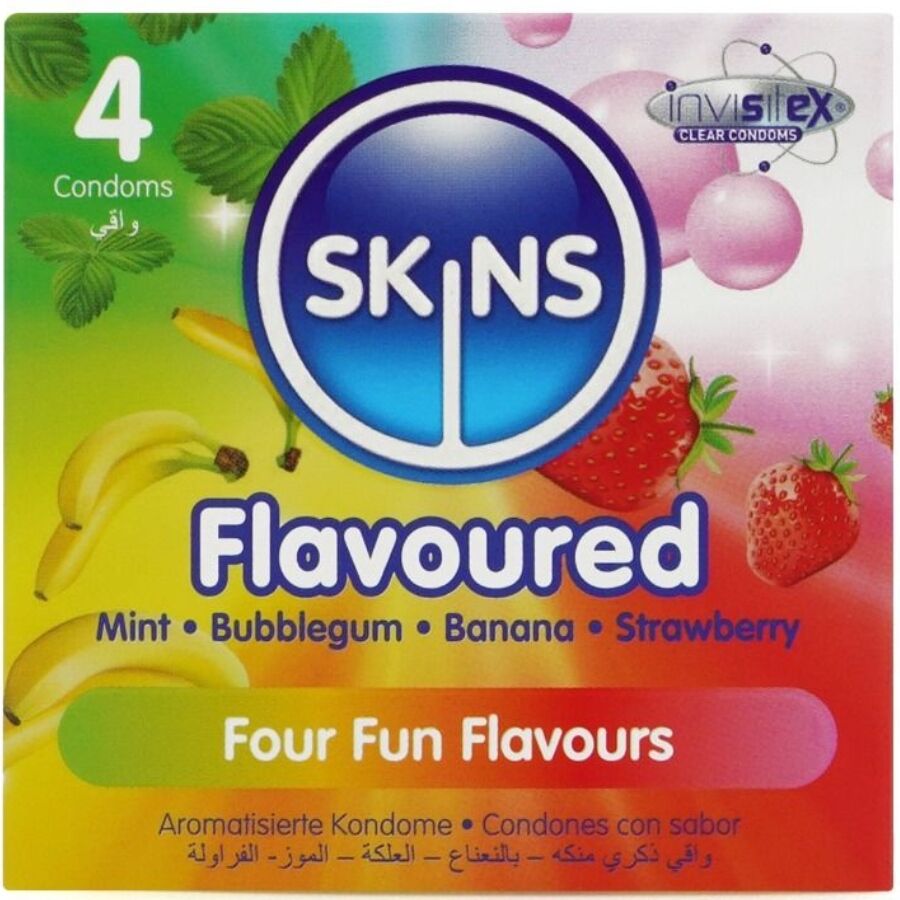 SKINS - PRESERVATIVI MULTIGUSTO PREMIUM CONFEZIONE DA 4 – Profumo