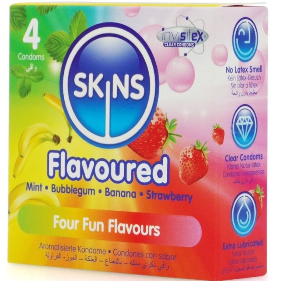 SKINS - PRESERVATIVI MULTIGUSTO PREMIUM CONFEZIONE DA 4 – Profumo – foto 2