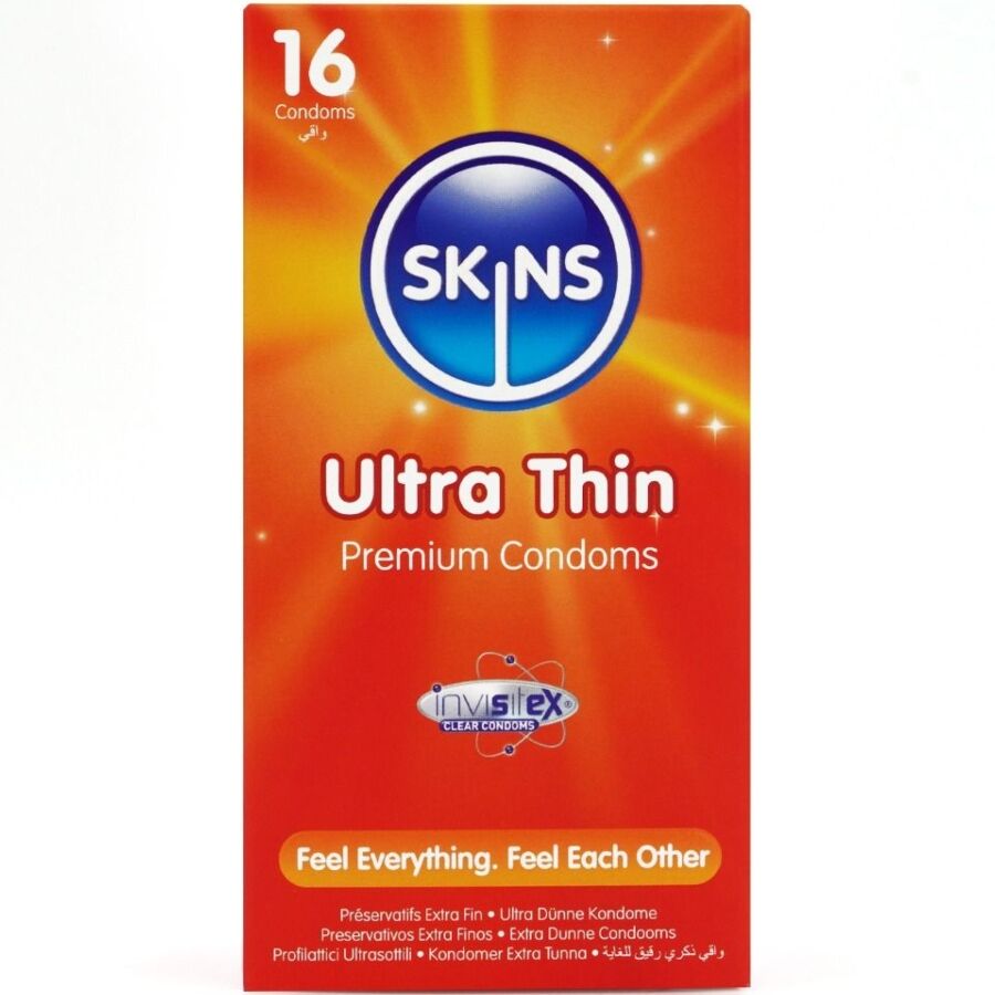 SKINS - PRESERVATIVI ULTRA SOTTILI PREMIUM CONFEZIONE DA 16 – Sensibile