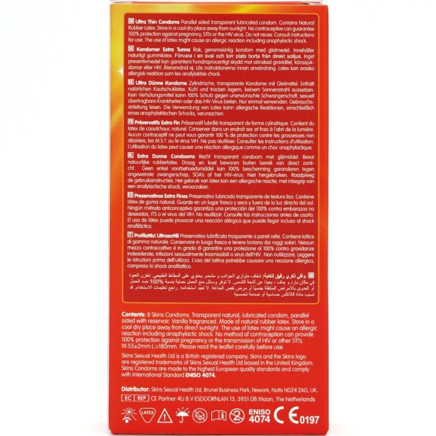 SKINS - PRESERVATIVI ULTRA SOTTILI PREMIUM CONFEZIONE DA 8 – Sensibile – foto 4