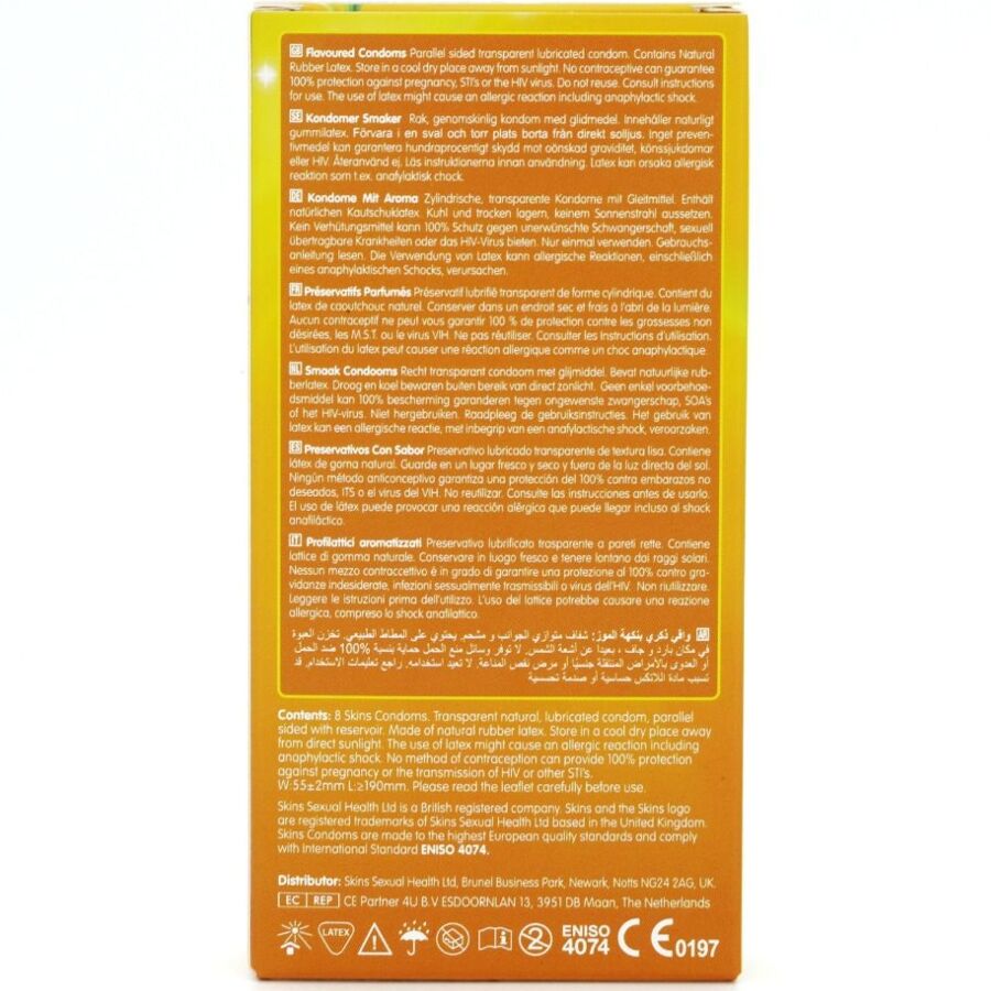 SKINS - PRESERVATIVI BANANA PREMIUM CONFEZIONE DA 8 – Profumo – foto 4