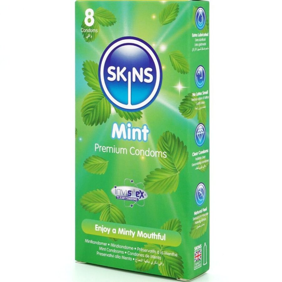 SKINS - PRESERVATIVI PREMIUM ALLA MENTA CONFEZIONE DA 8 – Profumo – foto 2