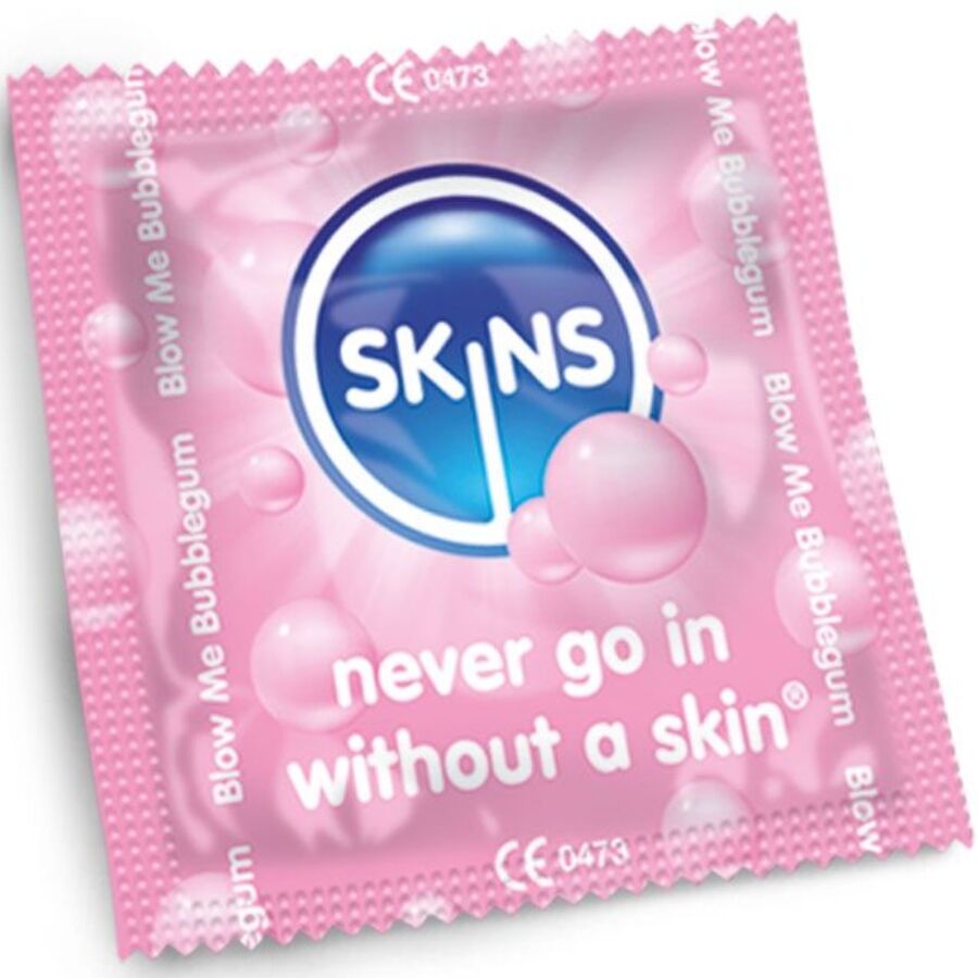 SKINS - BUBBLEGUM PREMIUM CONDOM CONFEZIONE DA 8 – Profumo – foto 3