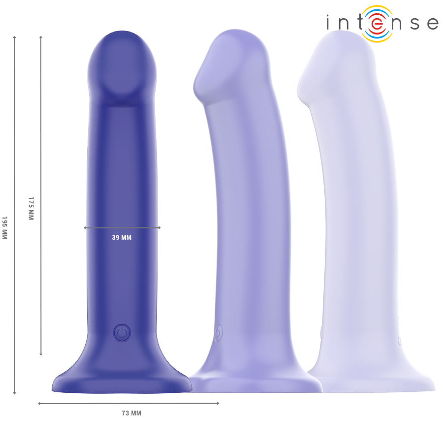INTENSE - VIBRATORE VICTORIA CON VENTOSA 10 VIBRAZIONI BLU SCURO TELECOMANDO – Telecomando – foto 2