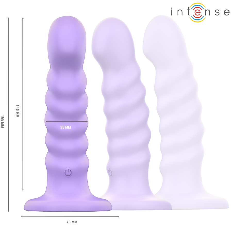 INTENSE - BRENDA VIBRATORE TAGLIA M DESIGN A SPIRALE 10 VIBRAZIONI TELECOMANDO VIOLA – Telecomando – foto 2