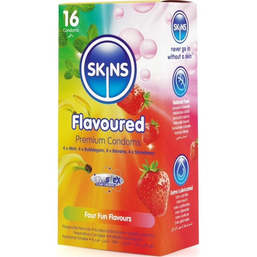 SKINS - PRESERVATIVI MULTIGUSTO PREMIUM CONFEZIONE DA 16 – Profumo – foto 2