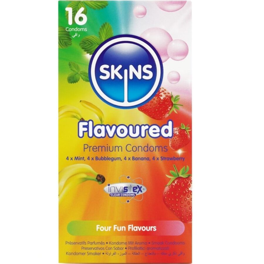 SKINS - PRESERVATIVI MULTIGUSTO PREMIUM CONFEZIONE DA 16 – Profumo