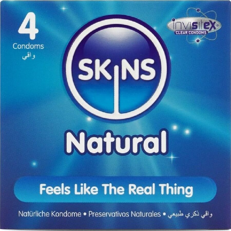 SKINS - PRESERVATIVI NATURALI PREMIUM CONFEZIONE DA 4 – Gamma naturale