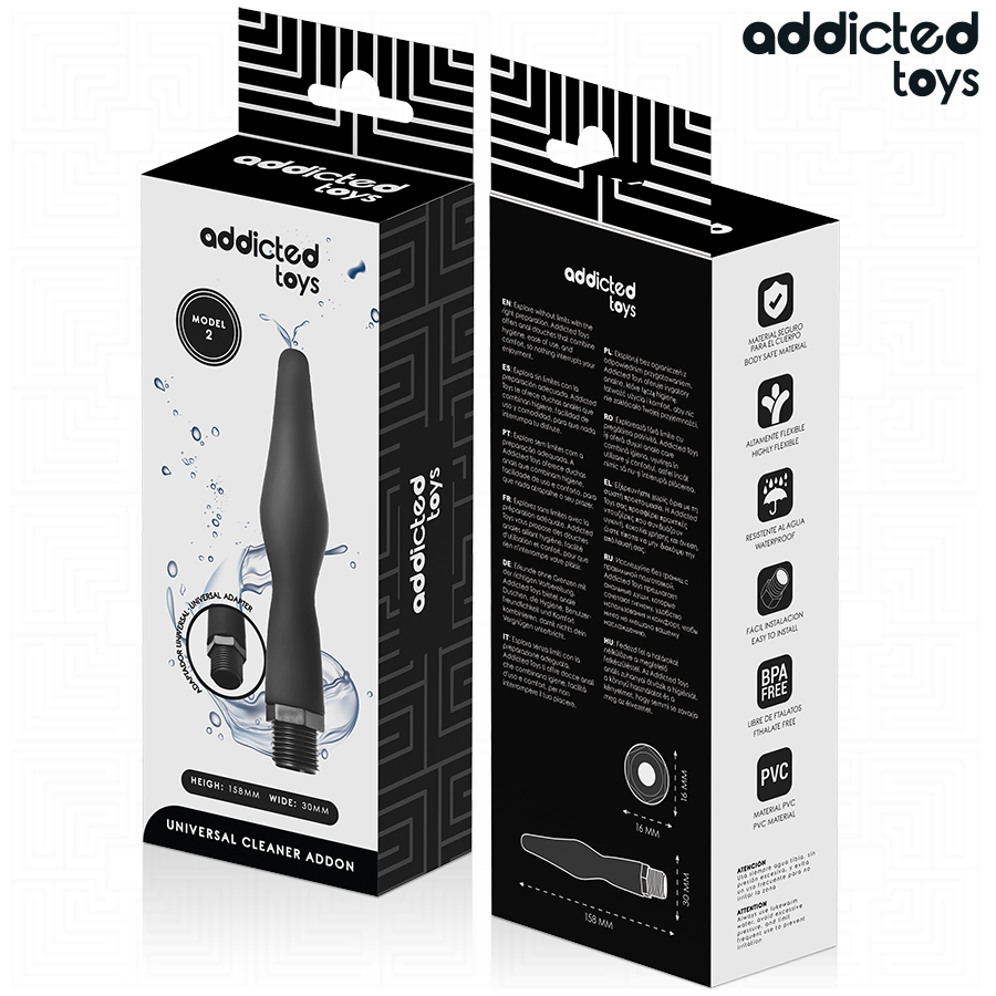 ADDICTED TOYS - PULITORE ANALE CON ADATTATORE UNIVERSALE MODELLO 2 – Doccia anale – foto 7