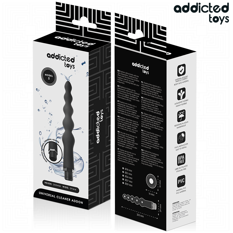 ADDICTED TOYS - PULITORE ANALE CON ADATTATORE UNIVERSALE MODELLO 5 – Doccia anale – foto 7
