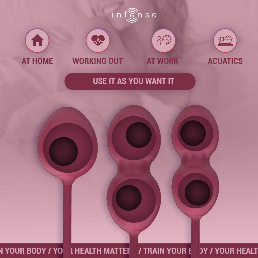 INTENSE - KIT PALLINE KEGEL CHARLI BORDEAUX – Sfere di silicone – foto 3