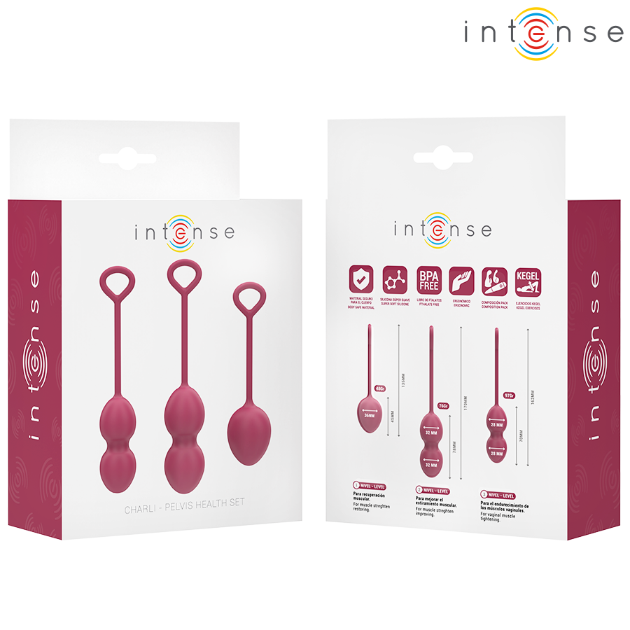 INTENSE - KIT PALLINE KEGEL CHARLI BORDEAUX – Sfere di silicone – foto 7