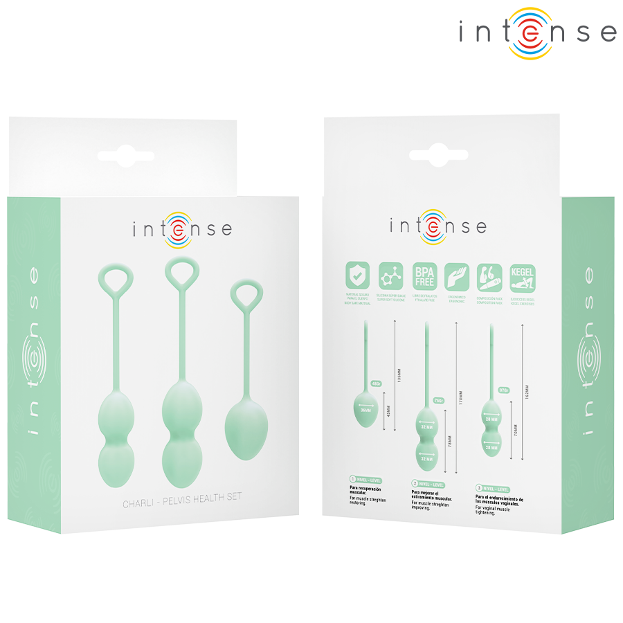 INTENSE - KIT PALLINE KEGEL CHARLI VERDE CHIARO – Sfere di silicone – foto 7