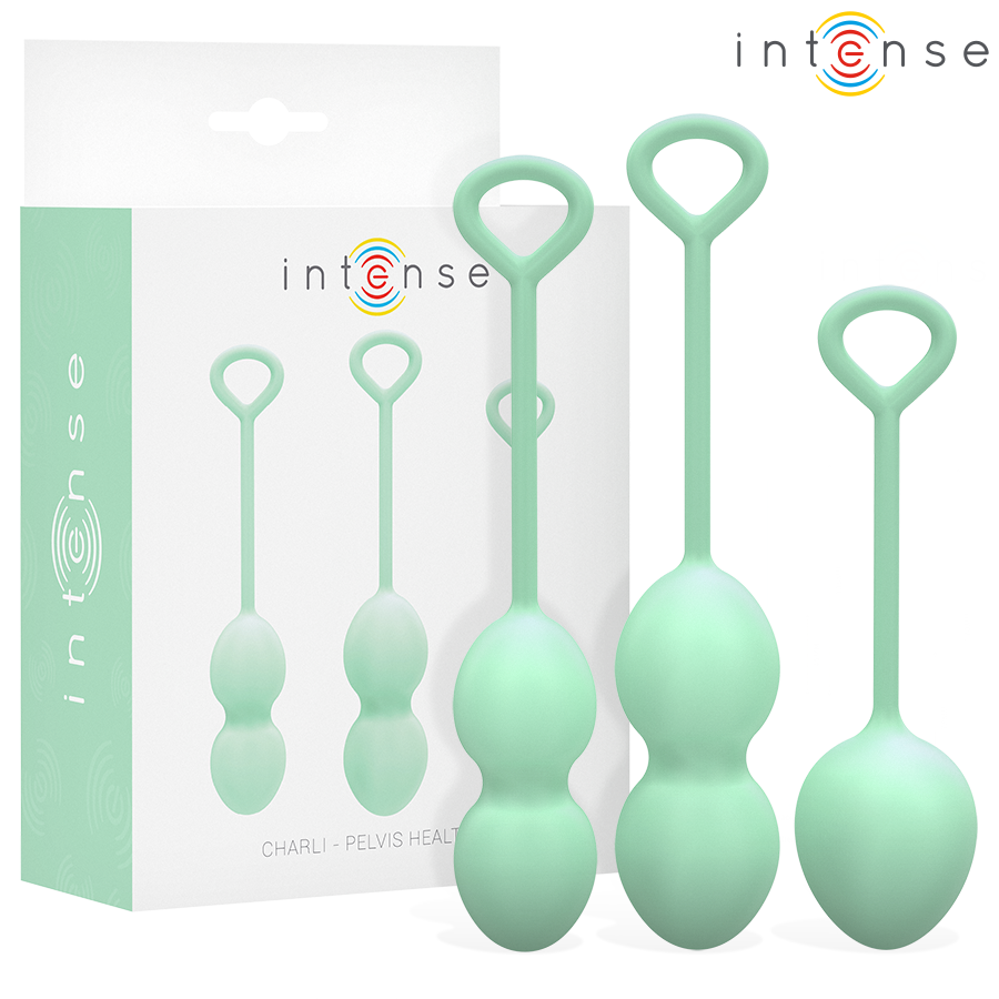 INTENSE - KIT PALLINE KEGEL CHARLI VERDE CHIARO – Sfere di silicone