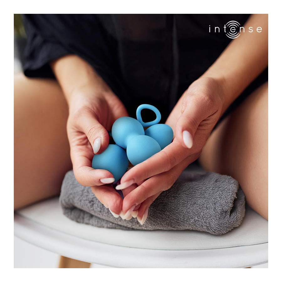 INTENSE - KIT PALLINE KEGEL CHARLI BLU – Sfere di silicone – foto 2