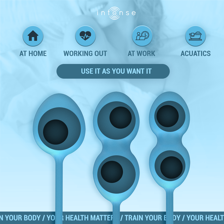INTENSE - KIT PALLINE KEGEL CHARLI BLU – Sfere di silicone – foto 3
