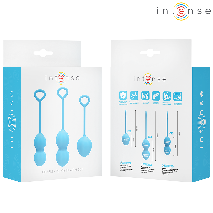 INTENSE - KIT PALLINE KEGEL CHARLI BLU – Sfere di silicone – foto 7