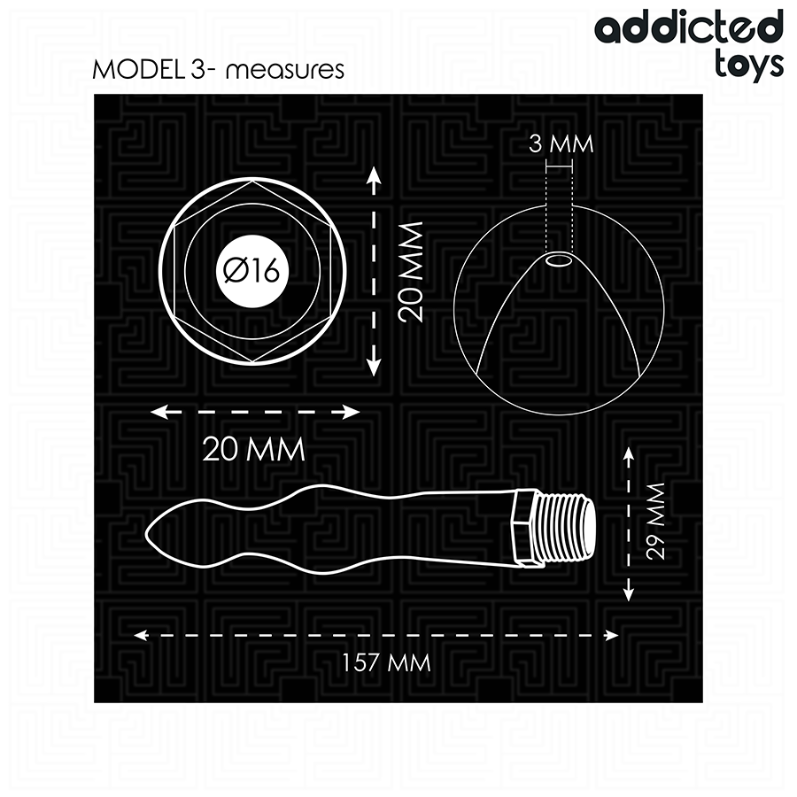 ADDICTED TOYS - PULITORE ANALE CON ADATTATORE UNIVERSALE MODELLO 3 – Doccia anale – foto 5