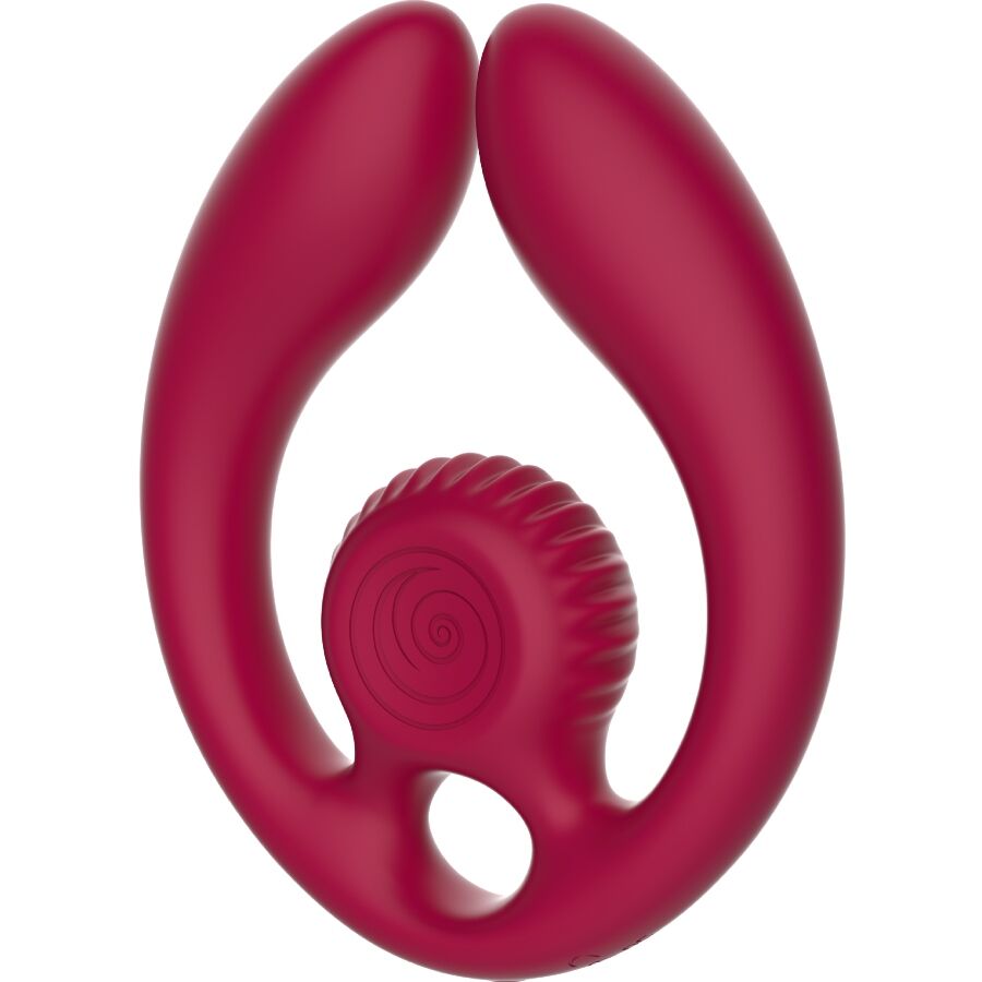 SNAIL VIBE - GIZI DUO STIMOLATORE DI COPPIA TELECOMANDO BORDEAUX – Vibratore per coppie UD – foto 4