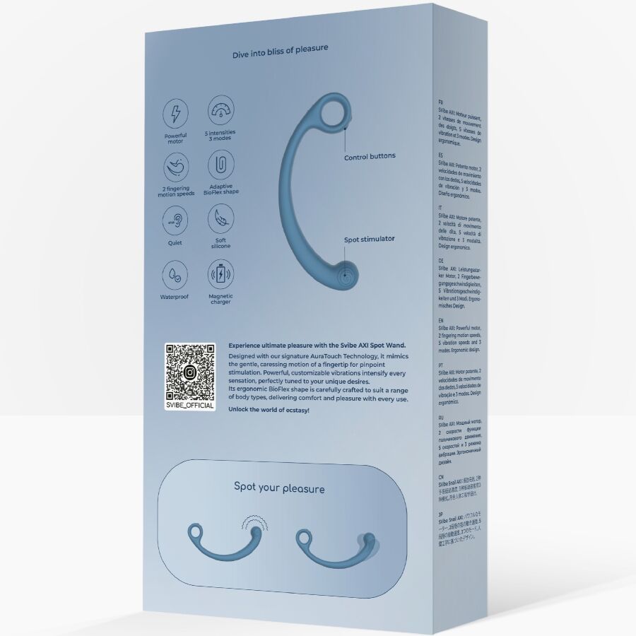 SNAIL VIBE - BACCHETTA PER MASSAGGIO VIBRANTE AXI BLU – Vibratore WAND – foto 7