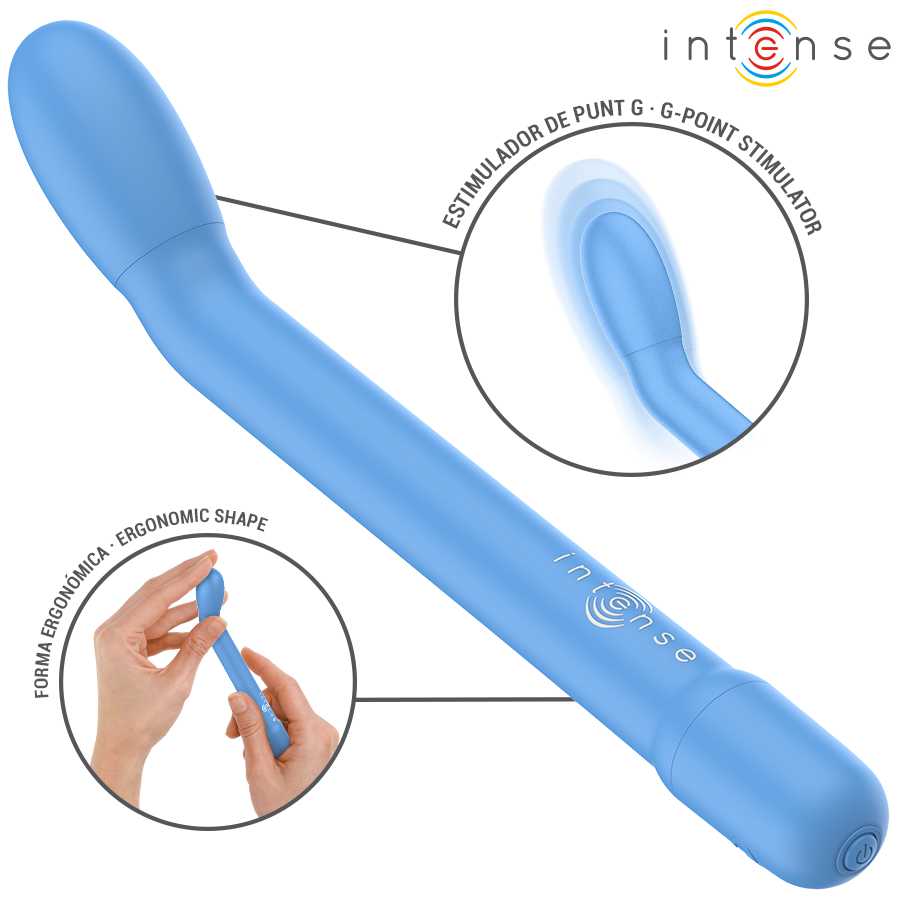 INTENSE - KARLIE STIMOLATORE PUNTO G RICARICABILE BLU – Succhiare la vagina / il clitoride – foto 5