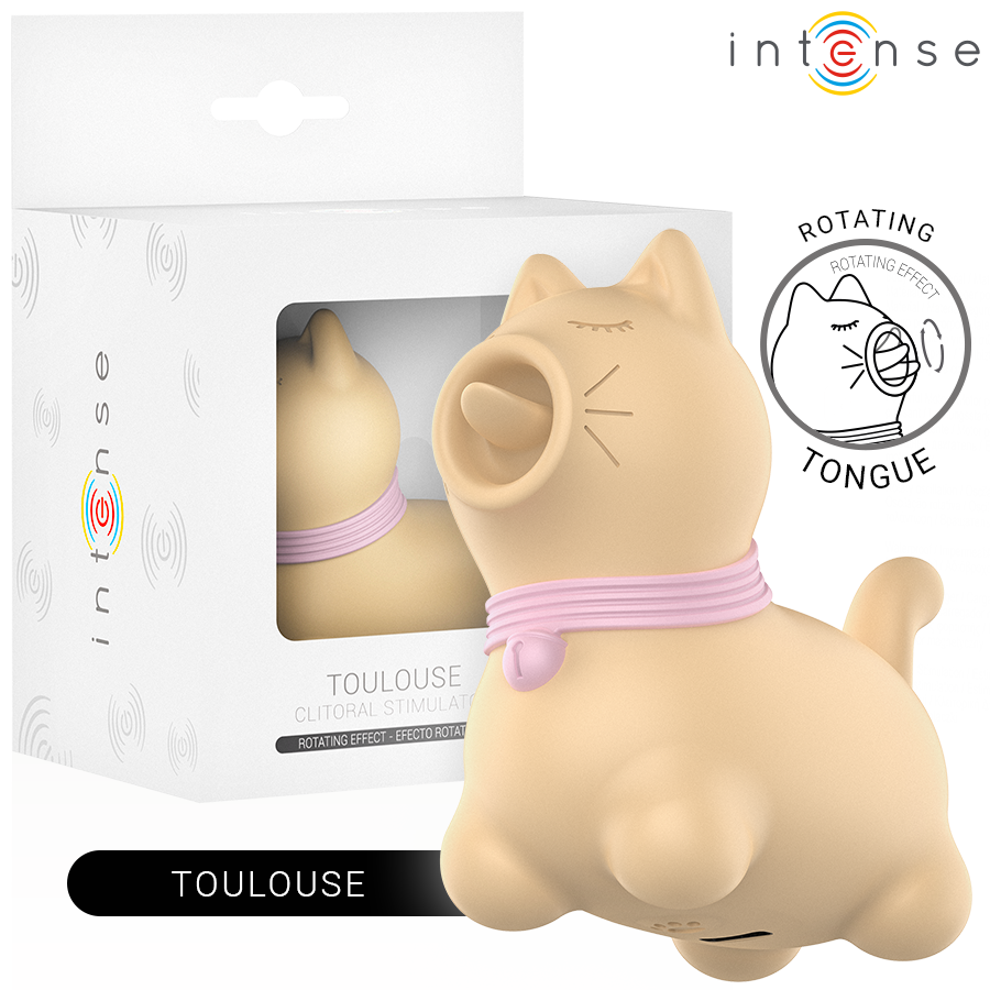 INTENSE - STIMOLATORE TOLOSA CON LINGUA ROTANTE A 360° GIALLO – Per il clitoride