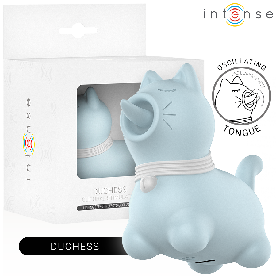 INTENSE - STIMOLATORE DUCHESS CON LINGUA ROTANTE 360º BLU – Per il clitoride