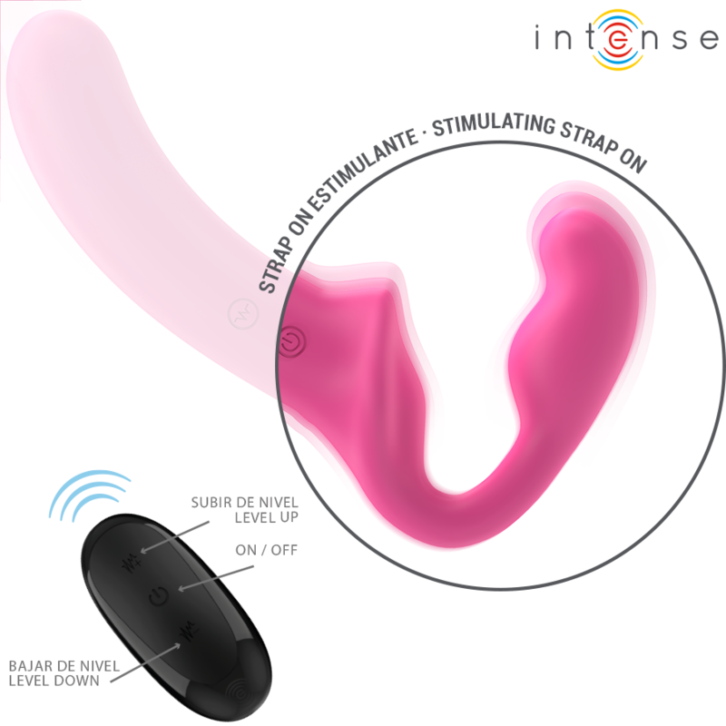 INTENSE - AMY DOPPIO VIBRATORE 20 CM ROSA TELECOMANDO – Vibratori a punto G – foto 4