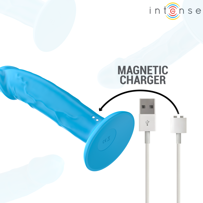 INTENSE - PHOEBE VIBRATORE REALISTICO 10 VIBRAZIONI TELECOMANDO BLU – Vibratori a punto G – foto 7