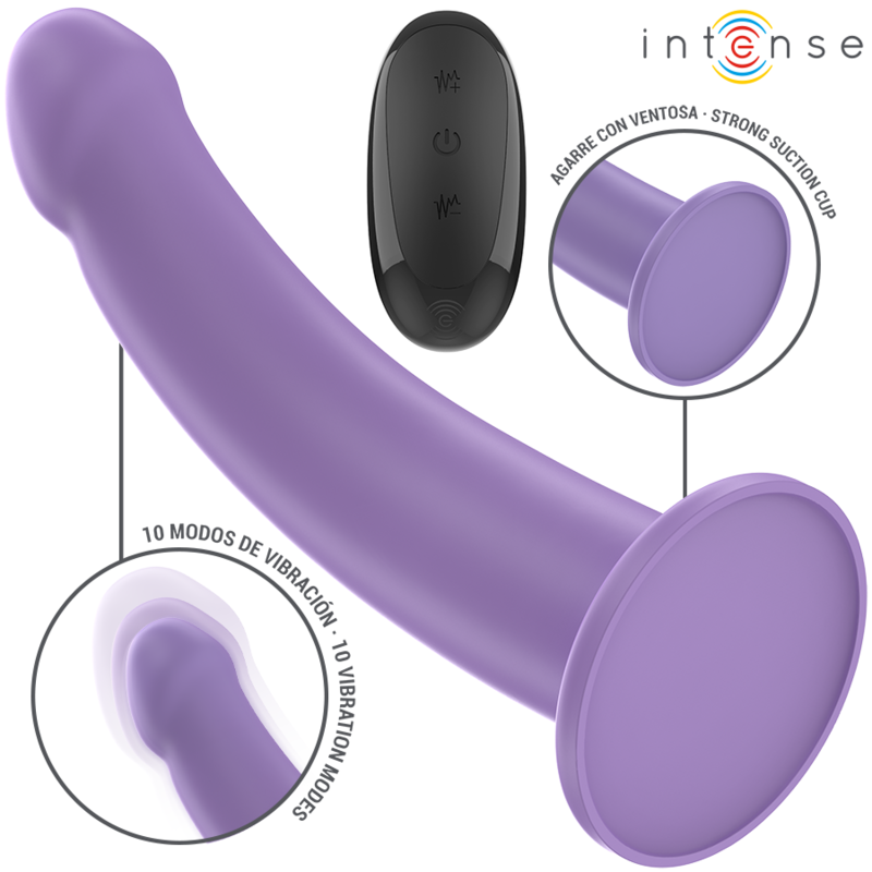 INTENSE - VIBRATORE EDDIE 17,5 CM 10 VIBRAZIONI VIOLA TELECOMANDO – Vibratori a punto G – foto 2
