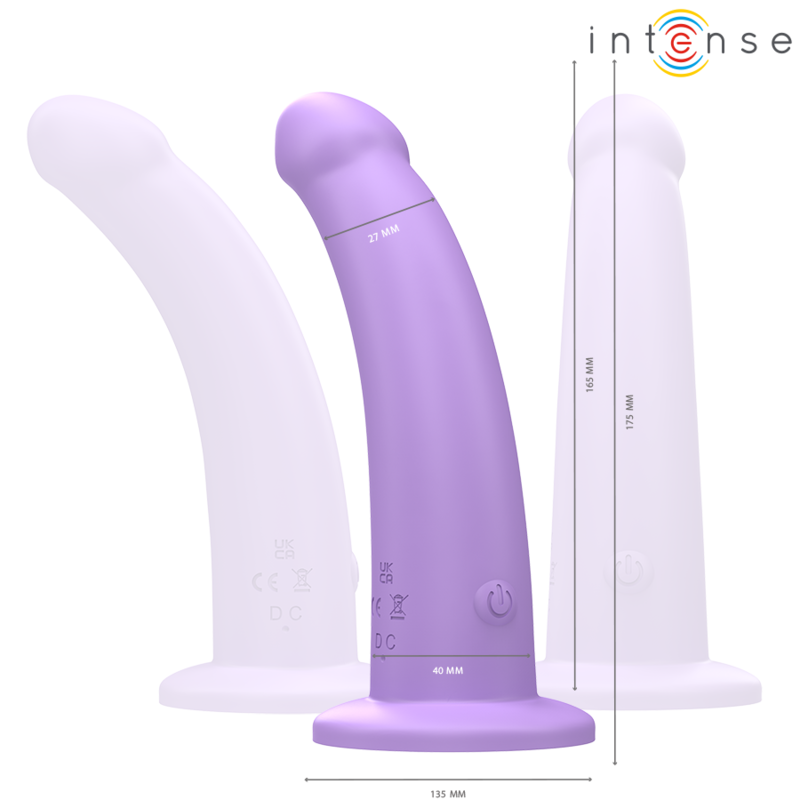 INTENSE - VIBRATORE EDDIE 17,5 CM 10 VIBRAZIONI VIOLA TELECOMANDO – Vibratori a punto G – foto 3