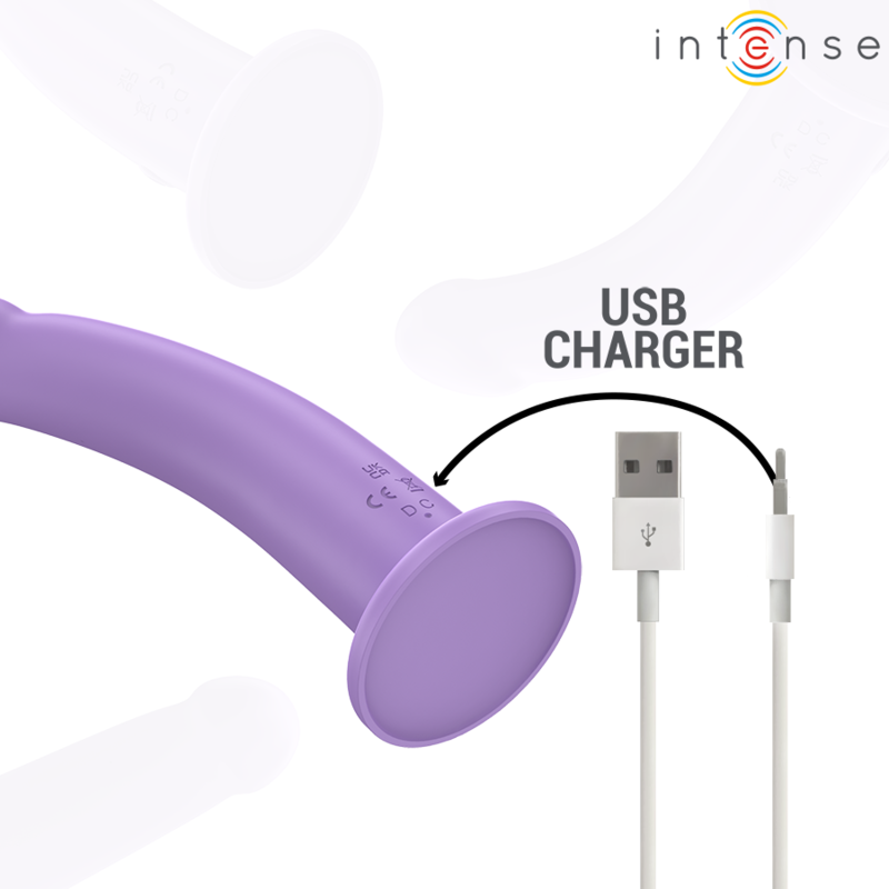 INTENSE - VIBRATORE EDDIE 17,5 CM 10 VIBRAZIONI VIOLA TELECOMANDO – Vibratori a punto G – foto 7