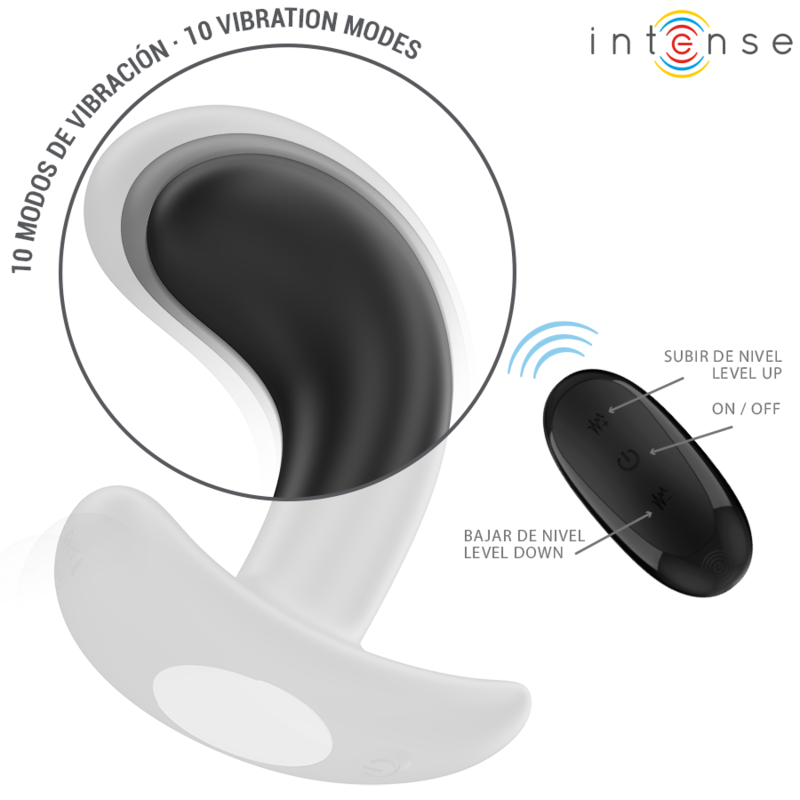 INTENSE - CHANDLER ANAL PLUG 10 VIBRAZIONI NERO TELECOMANDO – Tappi anali – foto 5