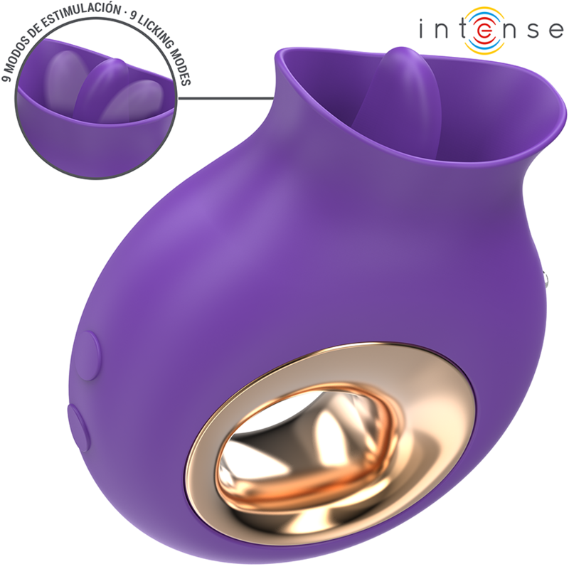 INTENSE - STIMOLATORE CLITORIDEO TULI 9 VIBRAZIONI E 9 OSCILLAZIONI VIOLA – Per il clitoride – foto 2