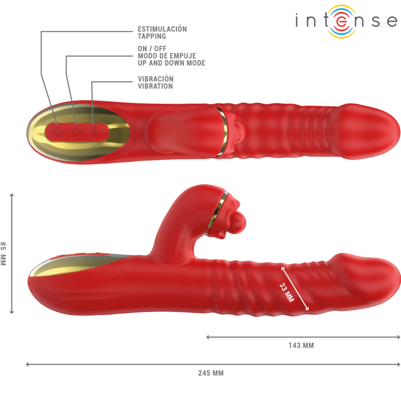 INTENSE - VIBRAZIONE THALIA E SPINTA E ROSSO TAPPING – Vibratori HI-TECH – foto 3