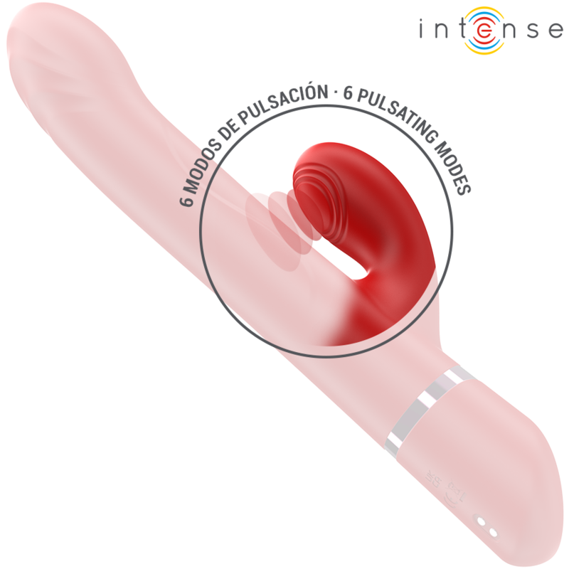 INTENSE - LELE VIBRATORE MULTIFUNZIONE ROTANTE E OSCILLANTE E STIMOLANTE ROSSO – Vibratori HI-TECH – foto 6