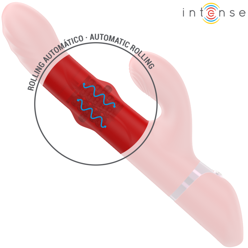 INTENSE - LELE VIBRATORE MULTIFUNZIONE ROTANTE E OSCILLANTE E STIMOLANTE ROSSO – Vibratori HI-TECH – foto 5