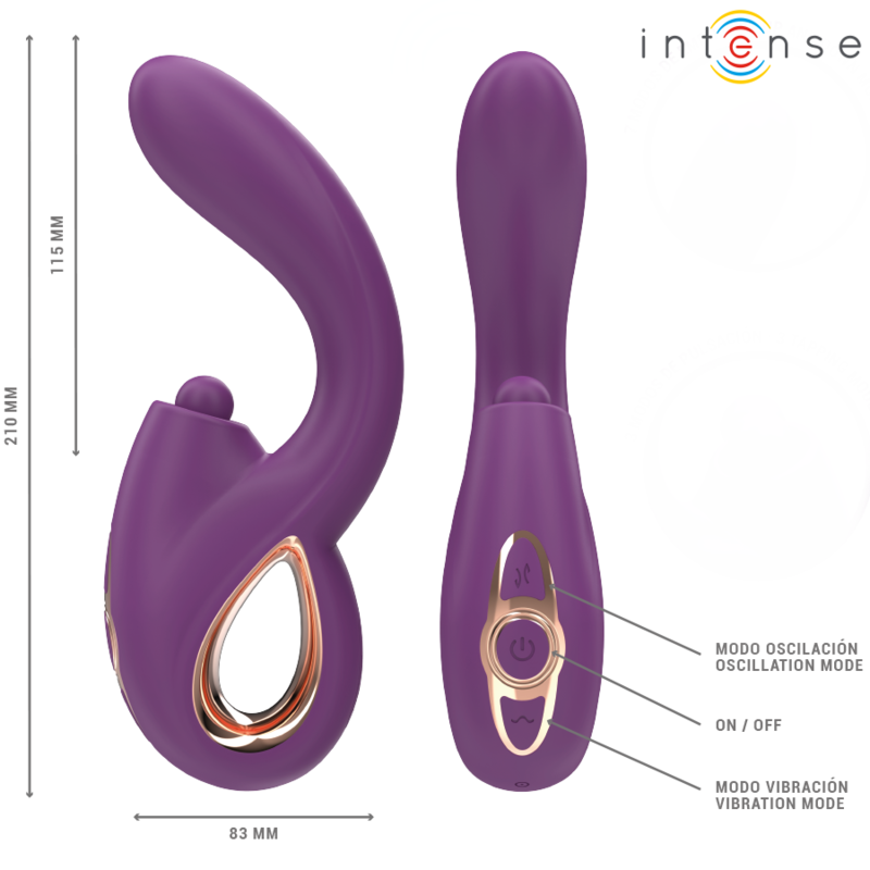 INTENSE - LALI VIBRATORE MULTIFUNZIONE PUNTO G TAPPING & THRUST & VIBRATION VIOLA – Vibratori HI-TECH – foto 6