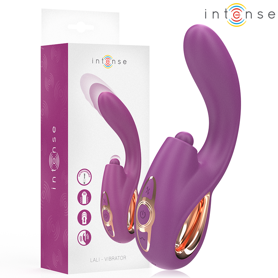 INTENSE - LALI VIBRATORE MULTIFUNZIONE PUNTO G TAPPING & THRUST & VIBRATION VIOLA – Vibratori HI-TECH