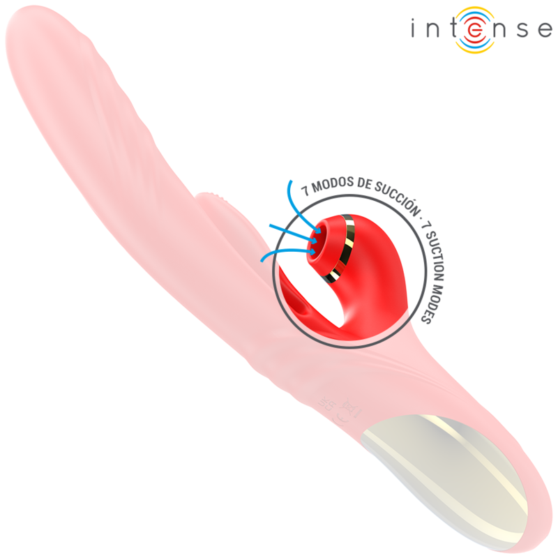 INTENSE - KAROL VIBRATORE MULTIFUNZIONE SPINTA E STIMOLAZIONE E ONDE STIMOLANTI ROSSO – Vibratori HI-TECH – foto 3
