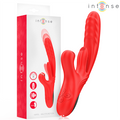 INTENSE - KAROL VIBRATORE MULTIFUNZIONE SPINTA E STIMOLAZIONE E ONDE STIMOLANTI ROSSO – Vibratori HI-TECH
