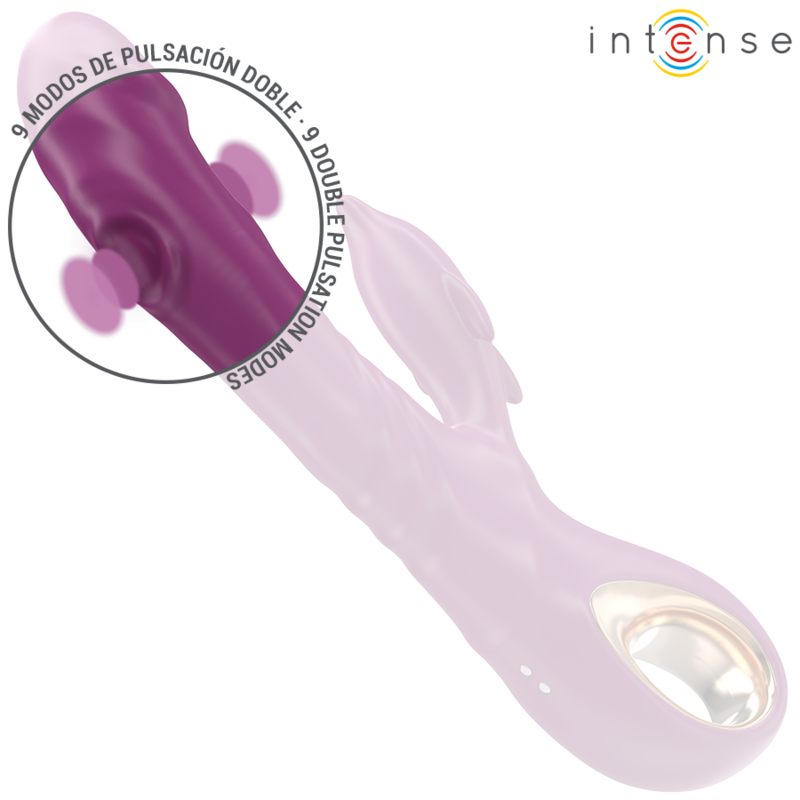 INTENSE - VIBRATORE MULTIFUNZIONE HALLE CON LINGUA STIMOLANTE A DELFINO VIOLA – Vibratori HI-TECH – foto 5