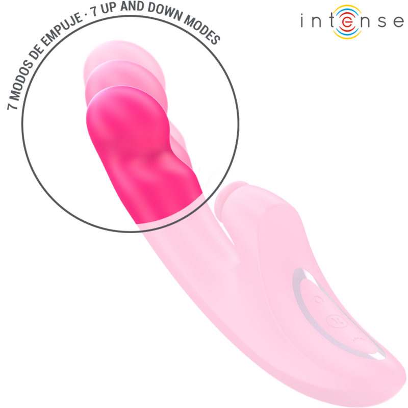 INTENSE - VIBRATORE EMI 13,5 CM MULTIFUNZIONE 3 IN 1 10 VIBRAZIONI ROSA – Vibratori HI-TECH – foto 4