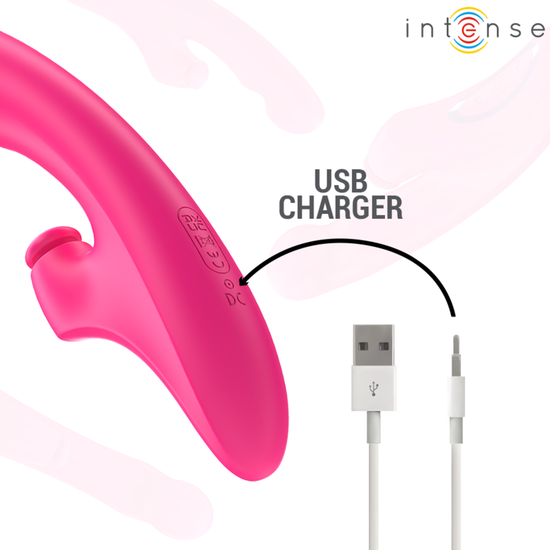 INTENSE - VIBRATORE EMI 13,5 CM MULTIFUNZIONE 3 IN 1 10 VIBRAZIONI ROSA – Vibratori HI-TECH – foto 7