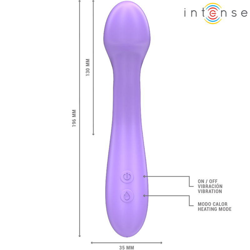 INTENSE - VIBRATORE BECKY 19 CM RISCALDABILE 7 VIBRAZIONI VIOLA – Vibratori HI-TECH – foto 6