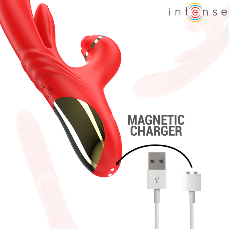 INTENSE - VIBRATORE MULTIFUNZIONE ROSALIA 3 IN 1 ROSSO – Vibratori HI-TECH – foto 7
