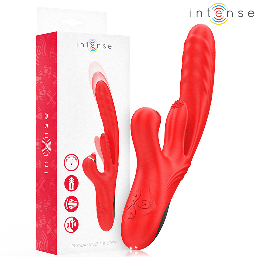 INTENSE - VIBRATORE MULTIFUNZIONE ROSALIA 3 IN 1 ROSSO – Vibratori HI-TECH