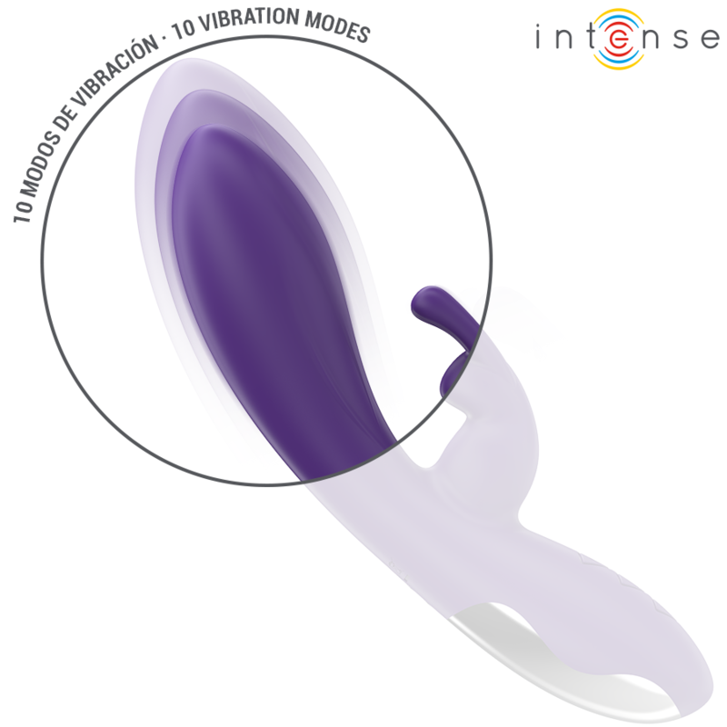 INTENSE - VIBRATORE RANDALL RABBIT 10 VIBRAZIONI VIOLA – Vibratori di coniglio – foto 6