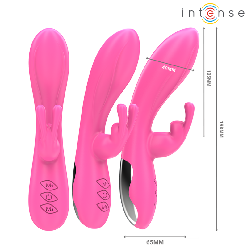INTENSE - VIBRATORE RANDALL RABBIT 10 VIBRAZIONI ROSA – Vibratori di coniglio – foto 3