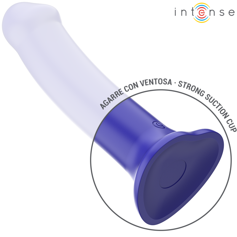 INTENSE - VIBRATORE VICTORIA CON VENTOSA 10 VIBRAZIONI BLU SCURO TELECOMANDO – Telecomando – foto 5